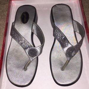 silver sandals